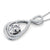 2 Carat Oval Cut Created Zirconia Sterling 925 Silver Pendant Necklace MXFN8017