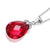 925 Sterling Solid Silver Tear Drop High Quality Fuchsia Crystal Pendant Necklace MXFN8021