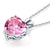 925 Sterling Silver Bridesmaid Heart Pendant Necklace 5 Carat Pink MXFN8044