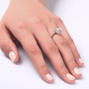 1.25 Carat Round Cut Created Zirconia 925 Sterling Silver Wedding Engagement Ring MJXFR8003