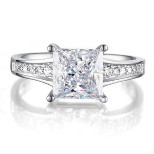 1.5 Ct Princes Cut Solid 925 Sterling Silver Wedding Promise Engagement Ring MXFR8006