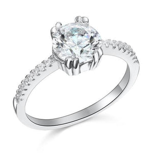 2 Carat Created Zirconia Engagement Sterling 925 Silver Ring MJXFR8023