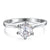 1 Carat Created Zirconia Engagement Sterling 925 Silver Ring MJXFR8027