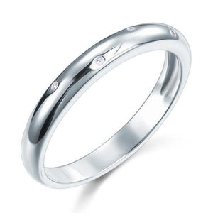 Sterling 925 Silver Wedding Band Ring MJXFR8028