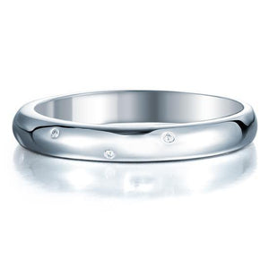 Sterling 925 Silver Wedding Band Ring MJXFR8028