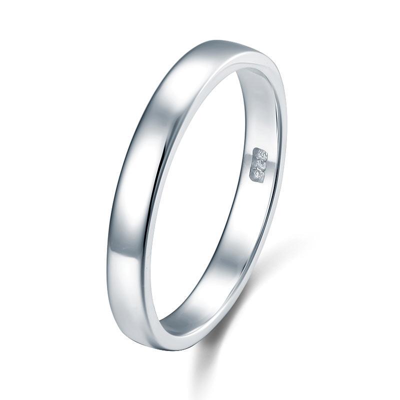 Classic Plain Solid Sterling 925 Silver Wedding Band Ring MJXFR8041