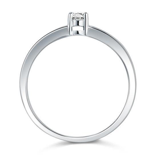 Classic Created Zirconia Solid Sterling 925 Silver Wedding Ring MJXFR8047