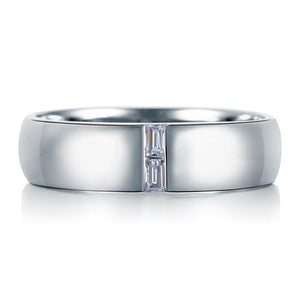 Men's Wedding Band Solid Sterling 925 Silver Ring MJXFR8050