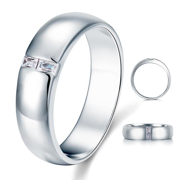 Men&#39;s Wedding Band Solid Sterling 925 Silver Ring MJXFR8050