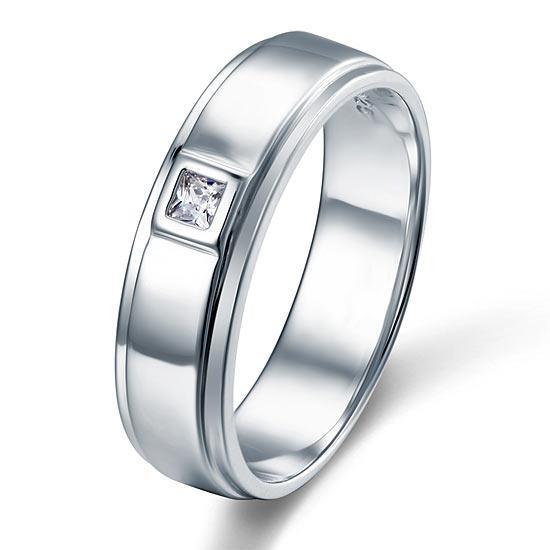 Bezel Setting Men&#39;s Solid Sterling 925 Silver Ring MJXFR8051