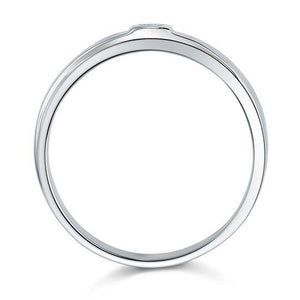 Bezel Setting Men's Solid Sterling 925 Silver Ring MJXFR8051