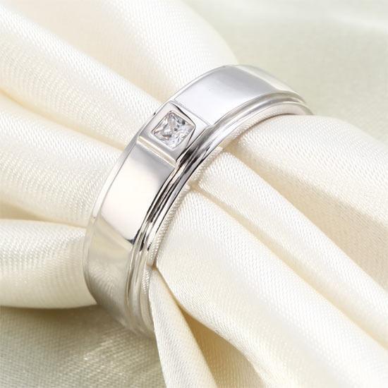 925 silver deals diamond mens ring