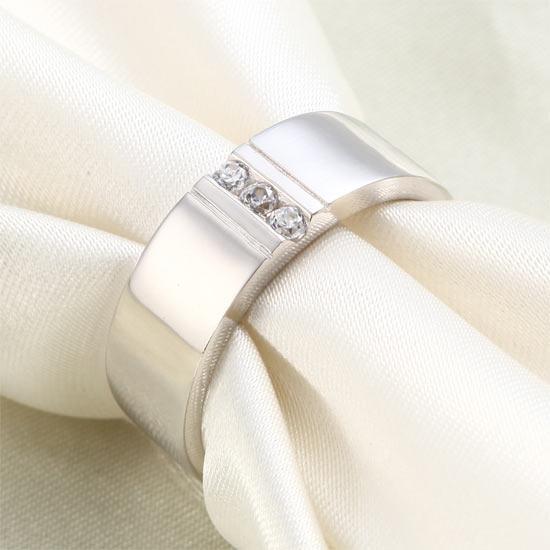 Men's Wedding Band Solid Sterling 925 Silver Ring MJXFR8054