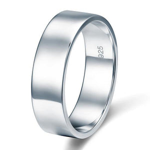 Men's Solid Sterling 925 Silver Wedding Band Ring MJXFR8056