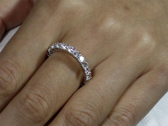 Solid 925 Sterling Silver Wedding Band Eternity Stacking Ring Jewelry Round Cut MXFR8061