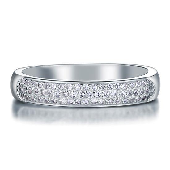 Micro Solid Setting 925 Sterling Silver Ring MJXFR8063