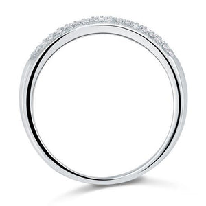 Micro Solid Setting 925 Sterling Silver Ring MJXFR8063