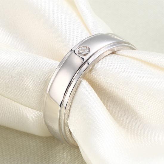 Men's Wedding Band Solid Sterling 925 Silver Ring MJXFR8067