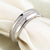 Men's Wedding Band Solid Sterling 925 Silver Created Zirconia Ring MJXFR8068