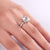 5 Carat Cushion Cut Created Zirconia Solid 925 Sterling Silver Wedding Engagement Promise Ring Jewelry MJXFR8092