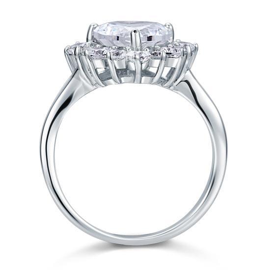 2.5 Carat Heart Cut 925 Sterling Silver Wedding Promise Engagement Ring MXFR8106
