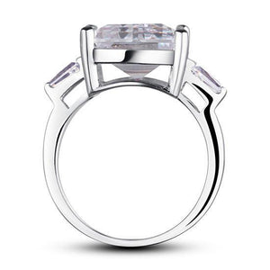 Radiant Cut Created Zirconia 925 Sterling Silver Luxury Ring MXFR8117