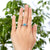 1.5 Carat Princess Cut Fancy Blue Created Zirconia 925 Sterling Silver Wedding Engagement Ring MXFR8196