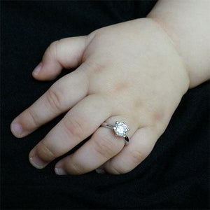 Newborn Baby 925 Sterling Silver Ring Created Zirconia Photo Prop MXFR8206