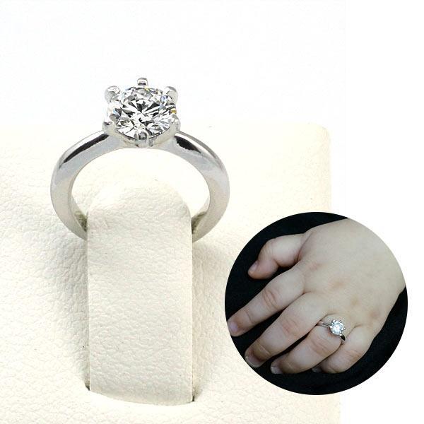 Newborn Baby 925 Sterling Silver Ring Created Zirconia Photo Prop MXFR8206