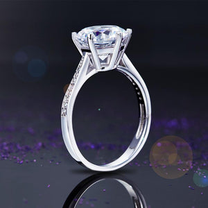925 Sterling Silver Wedding Engagement Ring 3 Carat Created Zirconia Jewelry MXFR8209