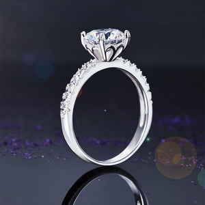 925 Sterling Silver Bridal Engagement Ring 2 Carat Created Zirconia Jewelry MXFR8212