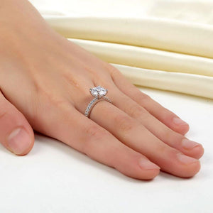925 Sterling Silver Bridal Engagement Ring 2 Carat Created Zirconia Jewelry MXFR8212