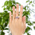 925 Sterling Silver Wedding Engagement Halo Ring Set 2 Carat Pink Created Zirconia Wedding Jewelry MXFR8220