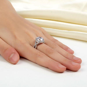 3 Carat Created Zirconia 925 Sterling Silver Wedding Engagement Luxury Ring Promise Anniversary MXFR8243