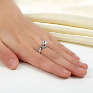 925 Sterling Silver Wedding Promise Anniversary Ring 1.25 Ct Created Zirconia Jewelry MXFR8259