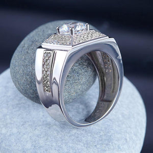 Men's Wedding Band Solid Sterling 925 Silver Ring Jewelry 1 Carat MXFR8268