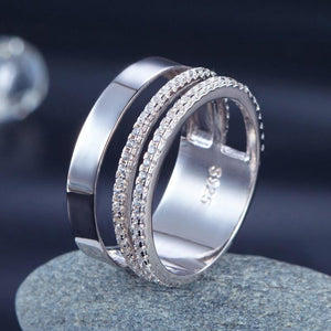 Solid 925 Sterling Silver Wedding Band Ring MXFR8274
