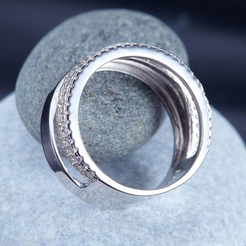 Solid 925 Sterling Silver Wedding Band Ring MXFR8274