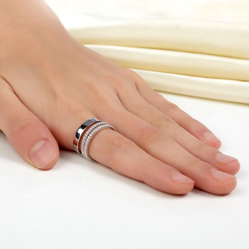 Solid 925 Sterling Silver Wedding Band Ring MXFR8274