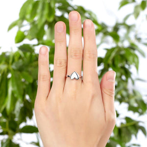 Plain Solid 925 Sterling Silver Ring Heart Fashion Trendy Stylish MXFR8288