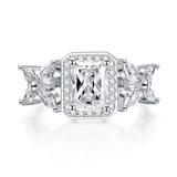 Luxury Ring Solid 925 Sterling Silver Butterfly Wedding Jewelry MXFR8322