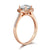 925 Sterling Silver Wedding Engagement Rose Gold Plated Ring Created Zirconia MXFR8326