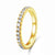 Eternity Ring Created Zirconia Solid Sterling 925 Silver Yellow Gold Plated Wedding Band MXFR8335