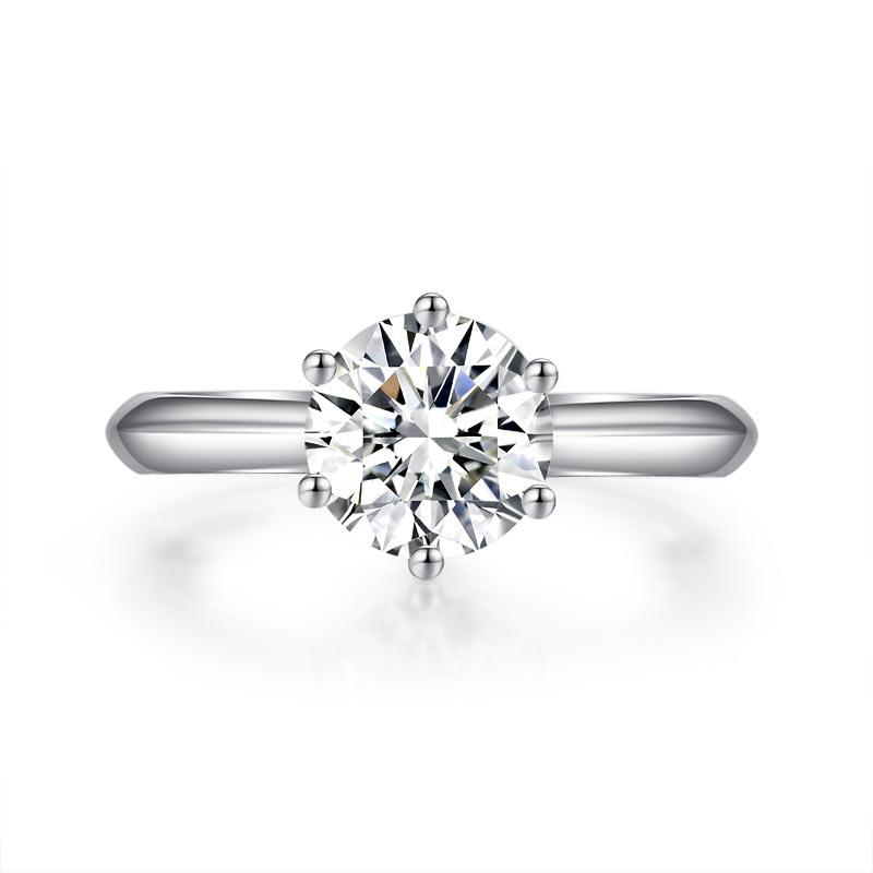 1.5 Carat Moissanite Diamond Solitaire Engagement Ring 925 Sterling Silver XMFR8341