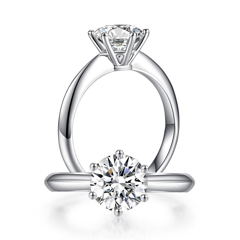 1.5 Carat Moissanite Diamond Solitaire Engagement Ring 925 Sterling Silver XMFR8341