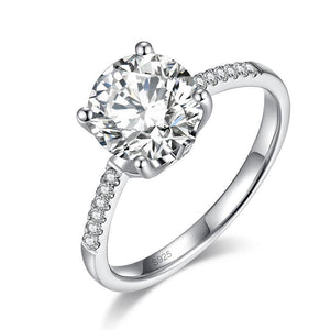 2 Carat Moissanite Diamond (8 mm) Engagement Ring 925 Sterling Silver XMFR8347