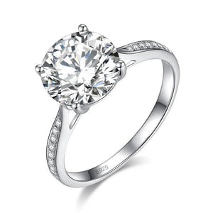 2.5 Carat Moissanite Diamond (9 mm) Luxury Ring Engagement 925 Sterling Silver XMFR8348