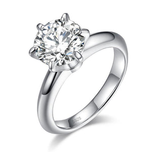 2.5 Carat Moissanite Diamond (9 mm) Luxury Ring 6 Claws Engagement 925 Sterling Silver XMFR8350