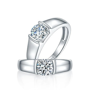Men's Ring Moissanite Diamond 1 Carat Engagement 925 Sterling Silver XMFR8353