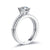 Sterling Silver 1 Carat Moissanite Diamond Ring Set XMFR8361